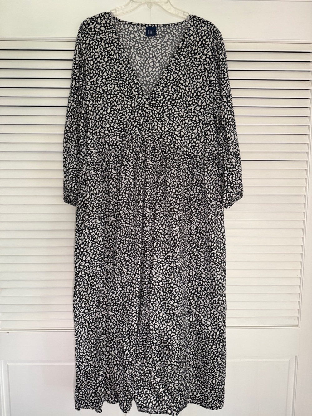 GAP - B&W Animal Print Maxi Dress - Size XL